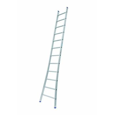 Afbeelding van Solide 1 delige ladder 12 sporten met gebogen voet