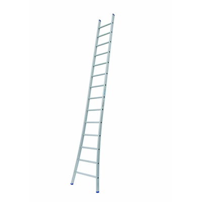 Afbeelding van Solide 1 delige ladder 14 sporten met gebogen voet