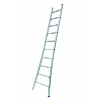 Afbeelding van Solide 1 delige ladder 10 sporten met gebogen voet