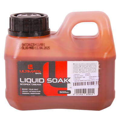 Afbeelding van Ultimate Baits Liquid Soak 500ml Scopex Cream Boilie flavours