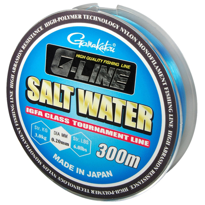 Afbeelding van Gamakatsu G Line Salt Water Fluo Blue 300m 0.28mm Nylon vislijn