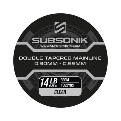 Afbeelding van Sonik Subsonik Double Tapered Main Line 12lb 990m Clear Nylon vislijn