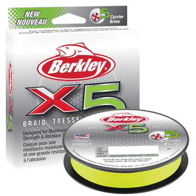 Afbeelding van Berkley X5 Braid Flame Green 0,10mm (150m) Gevlochten lijn
