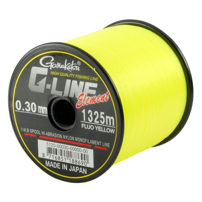 Afbeelding van Gamakatsu G Line Element Fluo Yellow 0,26mm (1.820m) Nylon vislijn