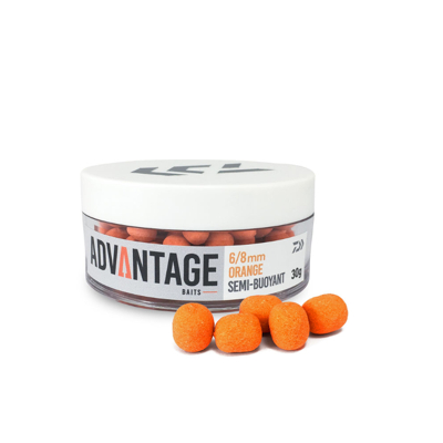 Afbeelding van Daiwa Advantage Semi Buoyant Hookbait Orange 8/10mm (30g) Boilies