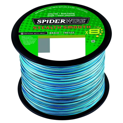 Afbeelding van Spiderwire Stealth Smooth 8 Blue Camo Gevlochten lijn 0.33mm / 38.1kg (2000m)