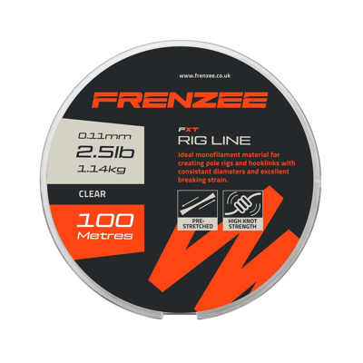 Afbeelding van Frenzee FXT Rig Line Nylon Witvislijn 0.11mm (100m) vislijn