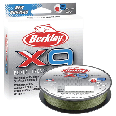Afbeelding van Berkley X9 Braid Tresse Green (150m) Maat : 0.10mm