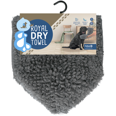 Afbeelding van Holland Animal Care Royal Dry Handdoek Hondenverzorging 35x81 cm Grijs