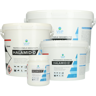 Afbeelding van Halamid d 5 kg Zeer effectief Desinfectiemiddel Voor transportmiddelen/verblijven van Dieren Ontsmettingsmiddel Stabiel Stalhygiëne