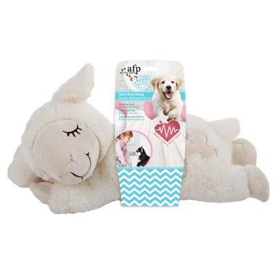 Afbeelding van All For Paws Little Buddy Heart Beat Sheep Hondenspeelgoed 44x38x14 cm Wit