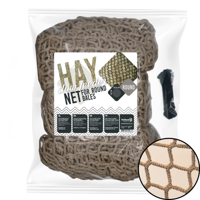 Afbeelding van Excellent Hay Slowfeeder net speciaal voor ronde baal One Size Natural