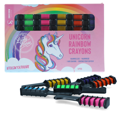 Afbeelding van Lucky Horse Unicorn regenboog kleurkrijt One Size Multi