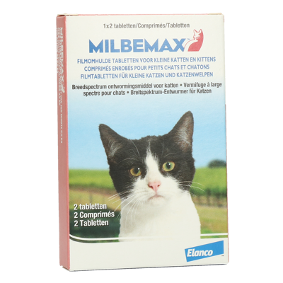 Afbeelding van Milbemax Tablet Ontworming Kleine Kat/Kitten 2 TABLETTEN
