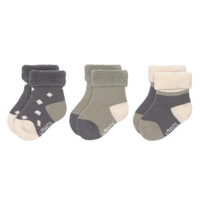 Afbeelding van Lässig newborn sokken olijf set van 3