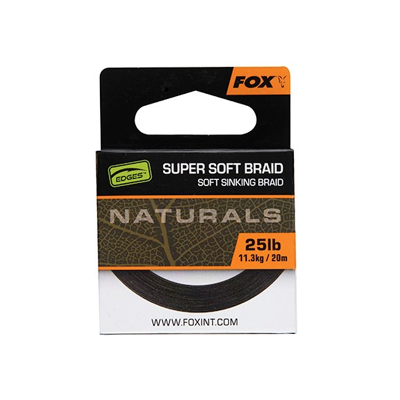 Afbeelding van Fox Edges Naturals Soft Braid Hooklength 25lb (20m) Karper onderlijn materiaal