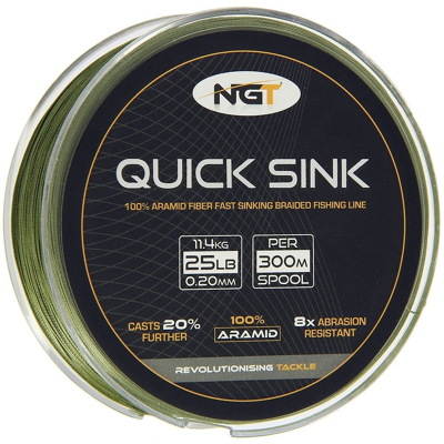 Afbeelding van NGT Quick Sink Braid Moss Green 25Lb (300m) Gevlochten lijn