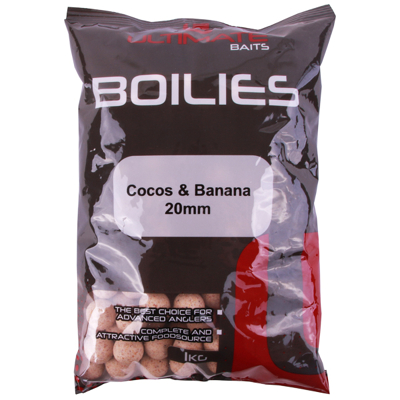 Afbeelding van Ultimate Baits Boilies 20mm 1kg Cocos &amp; Banana