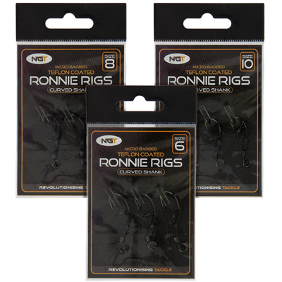 Afbeelding van NGT Ronnie Rigs 3 Pack with Teflon Hooks Size 6 rig