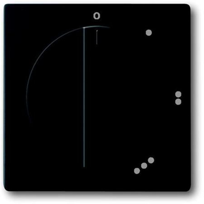 Afbeelding van Busch Jaeger mat zwarte centraalplaat voor 3 standen schakelaar 2542 DR01 885