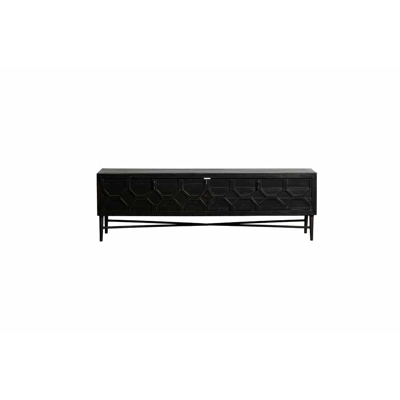 Afbeelding van BePureHome Bequest tv meubel Hout zwart 160 cm