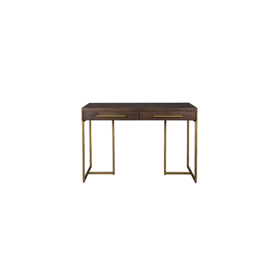 Afbeelding van Dutchbone Class console table/sidetable 120 cm bruin/goud Hout