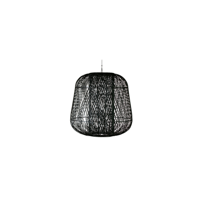 Afbeelding van Woood Moza hanglamp Bamboe zwart XL 100 cm