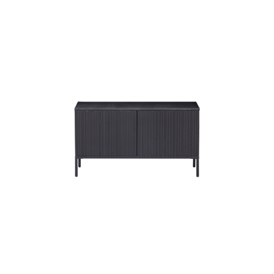 Afbeelding van Woood New Gravure tv meubel 100cm grenen zwart Hout