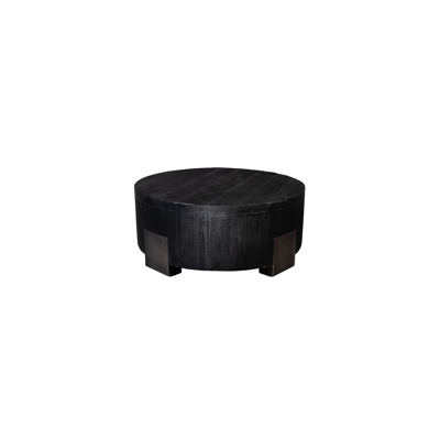 Afbeelding van Dutchbone Coals salontafel acaciahout 80 cm zwart Hout