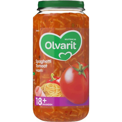 Afbeelding van Olvarit Spaghetti tomaat ham 18M03 250 g