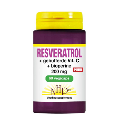 Afbeelding van Nhp Resveratrol 200mg/vitamine C/bioperine Puur 60vc