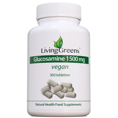 Afbeelding van Livinggreens Glucosamine 1500 Vegan 360tb