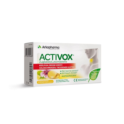 Afbeelding van Arkopharma Activox Keelpijn Droge Hoest, 24 Zuig tabletten