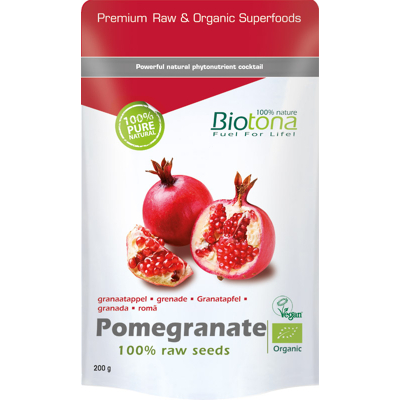 Afbeelding van Biotona Pomegranate seeds raw bio 200 g