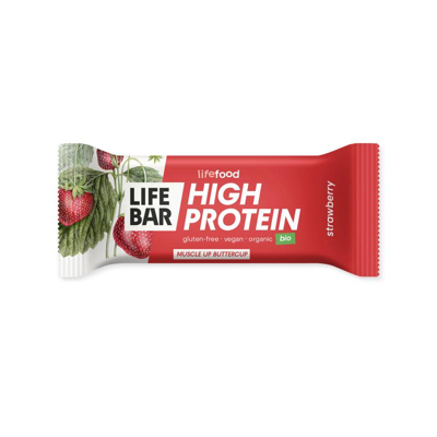 Afbeelding van Lifefood Lifebar proteine aardbei bio 40 g