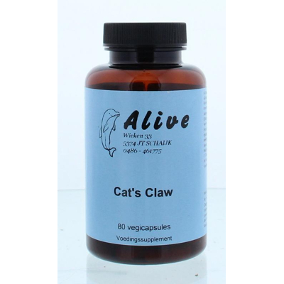Afbeelding van Alive Cat&#039;s Claw, 80 Veg. capsules