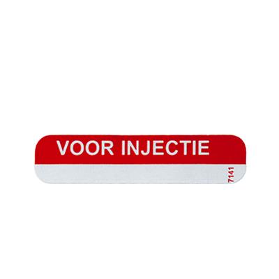 Afbeelding van Spruyt Hillen Sticker voor Injectie Rood, 1000 stuks