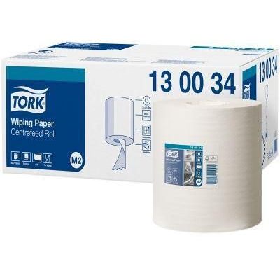 Afbeelding van Tork 130034 Poetsrol wiping centerfeed Quick Dry 1 laags M2