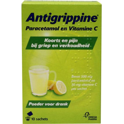 Afbeelding van Antigrippine Paracetamol/Vit C Pd V Dr Sa 500/50mg