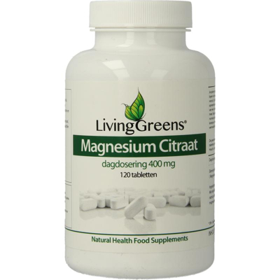 Afbeelding van Livinggreens Magnesium Citraat 400mg, 120 tabletten