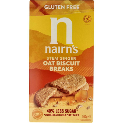 Afbeelding van Nairns Biscuit breaks ginger 160 g