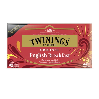 Afbeelding van Twinings English breakfast envelop zwart 50 stuks