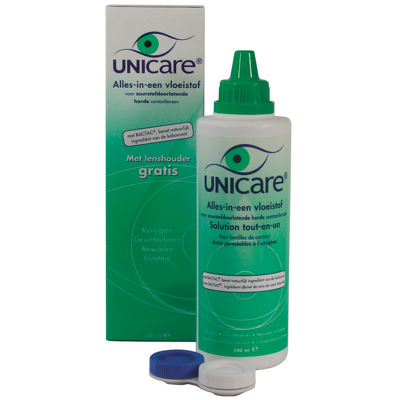 Afbeelding van Unicare Alles in een vloeistof Voor Harde Contactlenzen Multiverpakking 5x240ML