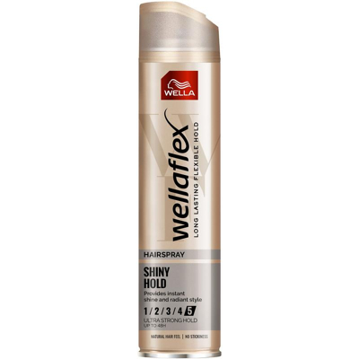 Afbeelding van Wella Flex Hairspray Shiny Hold Ultra Strong Voordeelverpakking 6x250ML