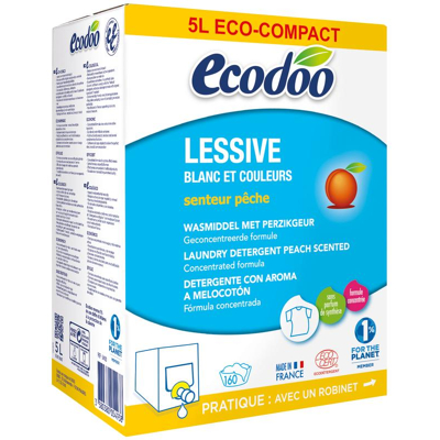 Afbeelding van Ecodoo Wasmiddel perzik bag in box 5 liter