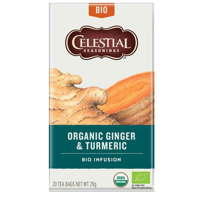 Afbeelding van Celestial Seasonings Organic Thee Ginger Turmeric 20ST