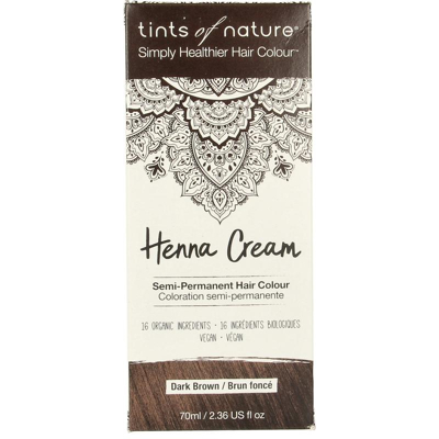 Afbeelding van Tints Of Nature Henna cream dark brown semi permanent 70 ml