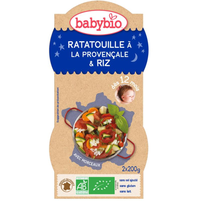 Afbeelding van Babybio Ratatouille met rijst 200 gram 2 stuks