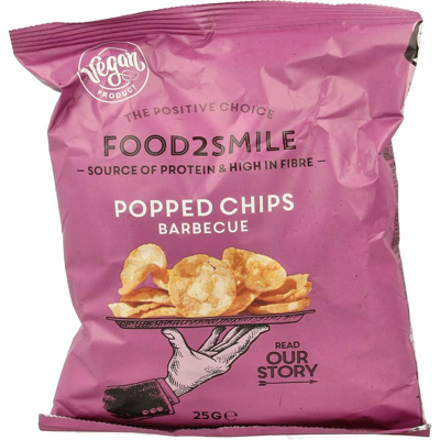 Afbeelding van Food2smile Popped Chips Barbeque, 25 gram