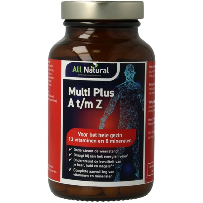 Afbeelding van All Natural Multi Plus A T/m Z, 100 tabletten